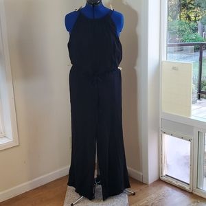 Nordstrom Black Tie-waist Jumpsuit L Super Cute